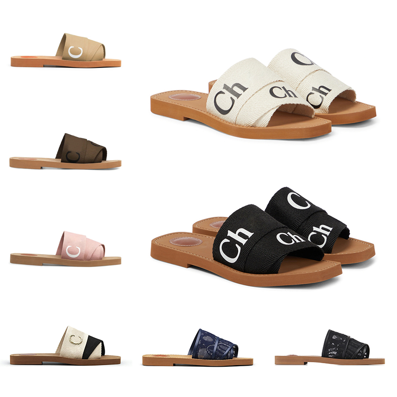Designer Woody Slippers Sandals For Women Mules Flat Slides Light Tan Beige White Black Pink Brown Lace Lettering Fabric Canvas Womens Lady
Designer Woody Slippers Sandals For Women Mules Flat Slides Light Tan Beige White Black Pink Brown Lace Lettering Fabric Canvas Womens Lady
