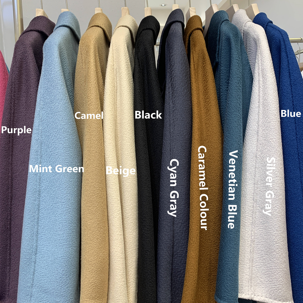 Elegant Womens Cashmere Coat Stylish Midlength Wool Jacket For Autumn & Winter Fashion