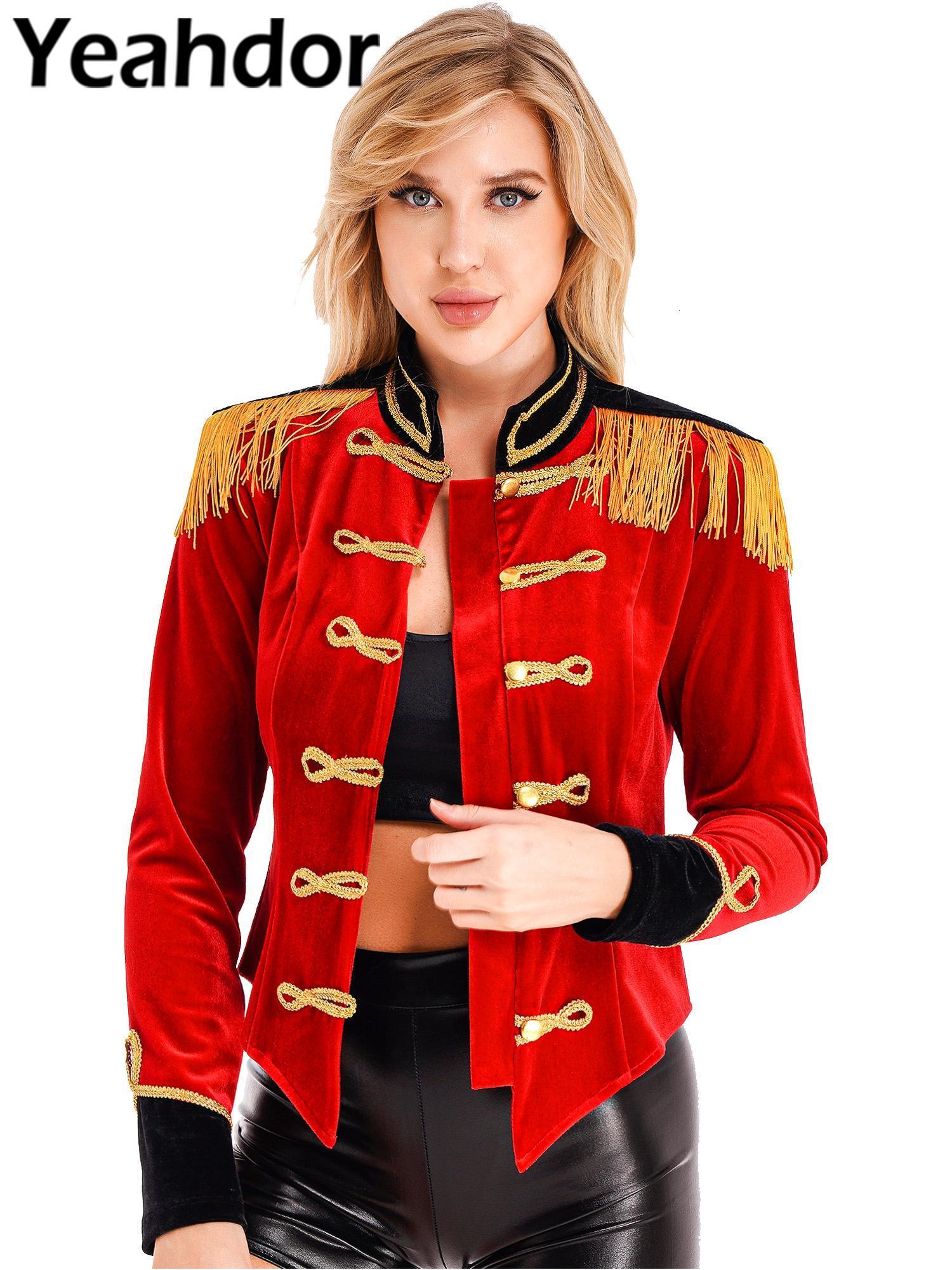 Womens Jackets Circus Ringmaster Costume Halloween Cosplay Stand Collar Fringed Shoulder Board Velvet Jacket Coat cosplay cloth 230215, Beige
Womens Jackets Circus Ringmaster Costume Halloween Cosplay Stand Collar Fringed Shoulder Board Velvet Jacket Coat cosplay cloth 230215, Beige