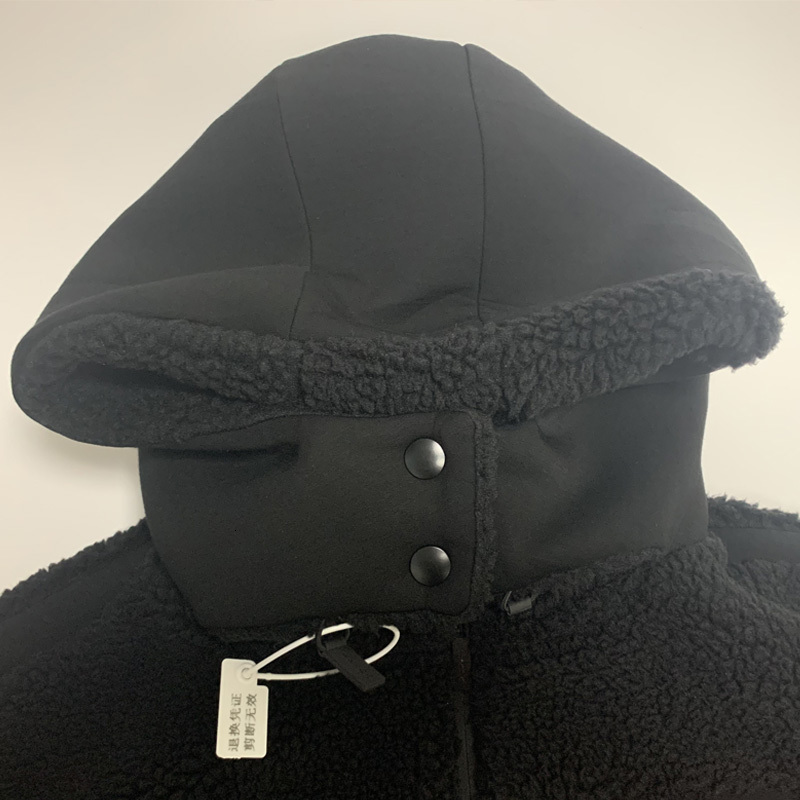 Womens Jackets Winter Highend Red Letter Coat Allmatch Casual Short Stitching Lamb Wool Hooded Jacket 230215