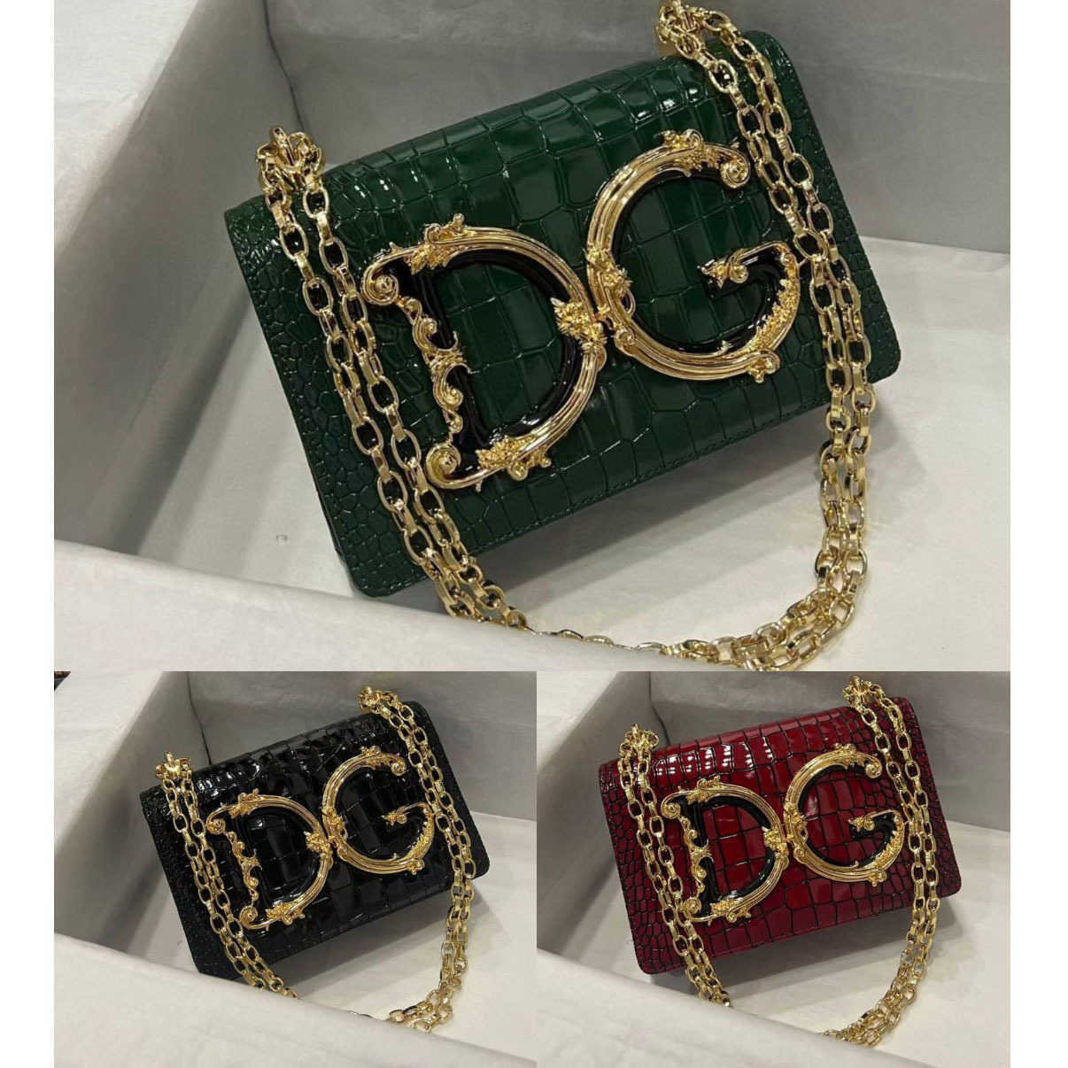 2023 Factory 60%Off Women's Bag 2023 New Classic Crocodile Leather Chain Fashion One Shoulder Crossbody Handbags, Black8
2023 Factory 60%Off Women's Bag 2023 New Classic Crocodile Leather Chain Fashion One Shoulder Crossbody Handbags, Black8