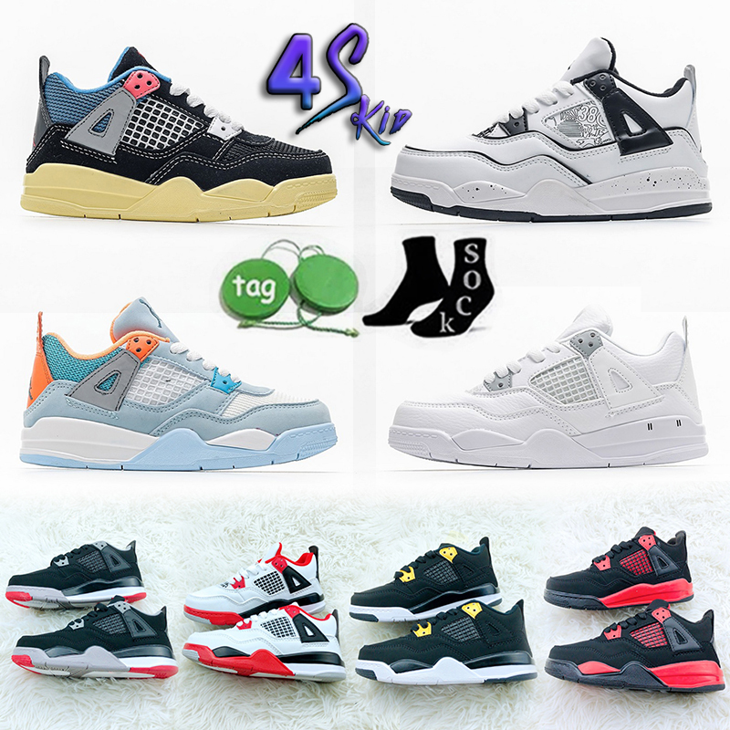 Jumpman Kids Basketball Shoes 4 4s Black Cat Lightning Fire Red White Oreo Cement Bred Pure Money Boys Girls Children Toddler Sneakers TD GS Sports Trainers
Jumpman Kids Basketball Shoes 4 4s Black Cat Lightning Fire Red White Oreo Cement Bred Pure Money Boys Girls Children Toddler Sneakers TD GS Sports Trainers