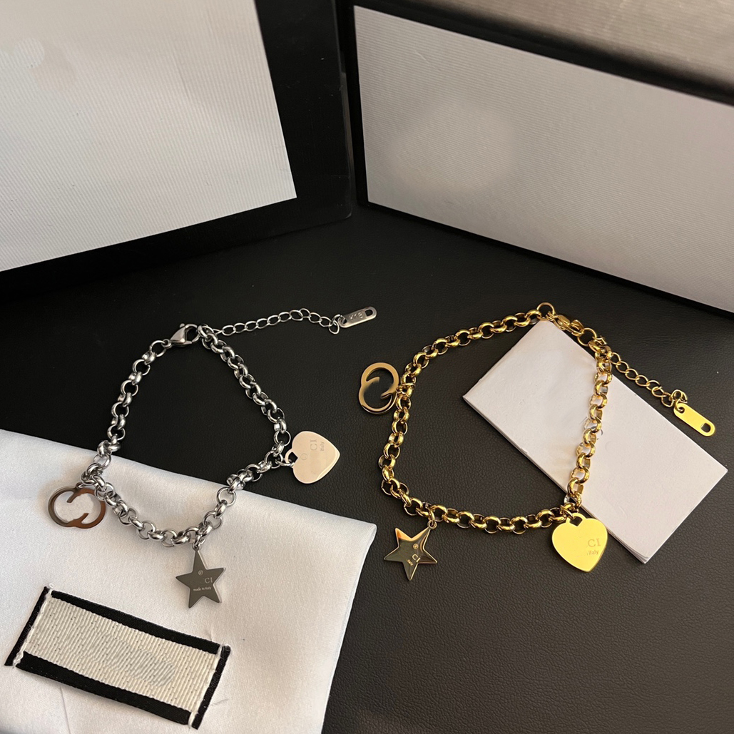 New Style Bracelets Women Bangle Wristband Cuff Chain Designer Letter Jewelry 18K Gold Plated Stainless steel Wedding Lovers Gift Bangles Wholesale L023
New Style Bracelets Women Bangle Wristband Cuff Chain Designer Letter Jewelry 18K Gold Plated Stainless steel Wedding Lovers Gift Bangles Wholesale L023