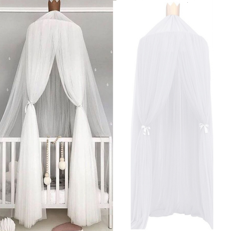 Mosquito Net 6 Colors Hanging Kids Baby Bedding Dome Canopy Mosquito Net Princess Bed Girl Room Decoration Bed Canopy Pest control Reject Net 230214
