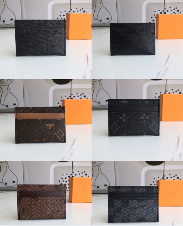 Wallets & Holders Classic Card Holders Men Women Mini Small Wallet High Quality Credit Card Holder Slim Bank Cardholder With Box Total 5 Card Slot