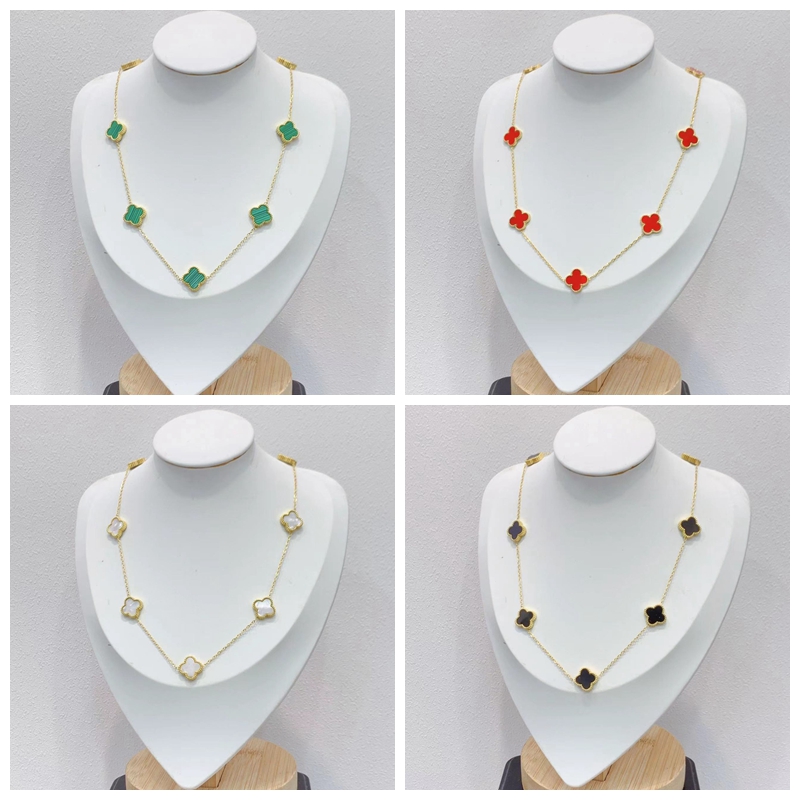 Elegant Design 7 Clover Pendant Necklace Gold Stainless Steel Necklaces for Women Gift
Elegant Design 7 Clover Pendant Necklace Gold Stainless Steel Necklaces for Women Gift