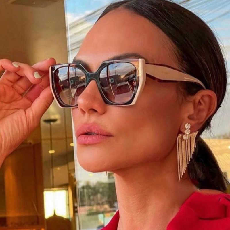 Sunglasses 2022 Summer New Fashion Square Leopard Sunglasses Women Brand Unique Rainbow Sun Glasses Female Anti-blue Eyeglasses Men Shades G230214