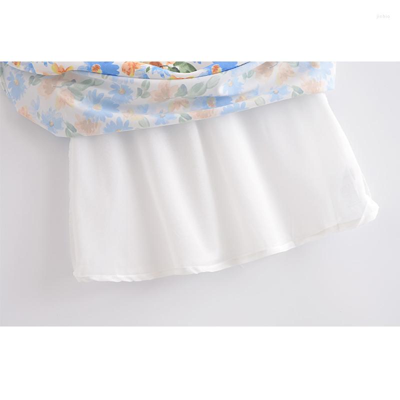 Casual Dresses YENKYE Vintage Daisy Print Sexy Sling Dress Women Bow Tie V Neck Sleeveless Holiday Beach Female Summer Short Vestido