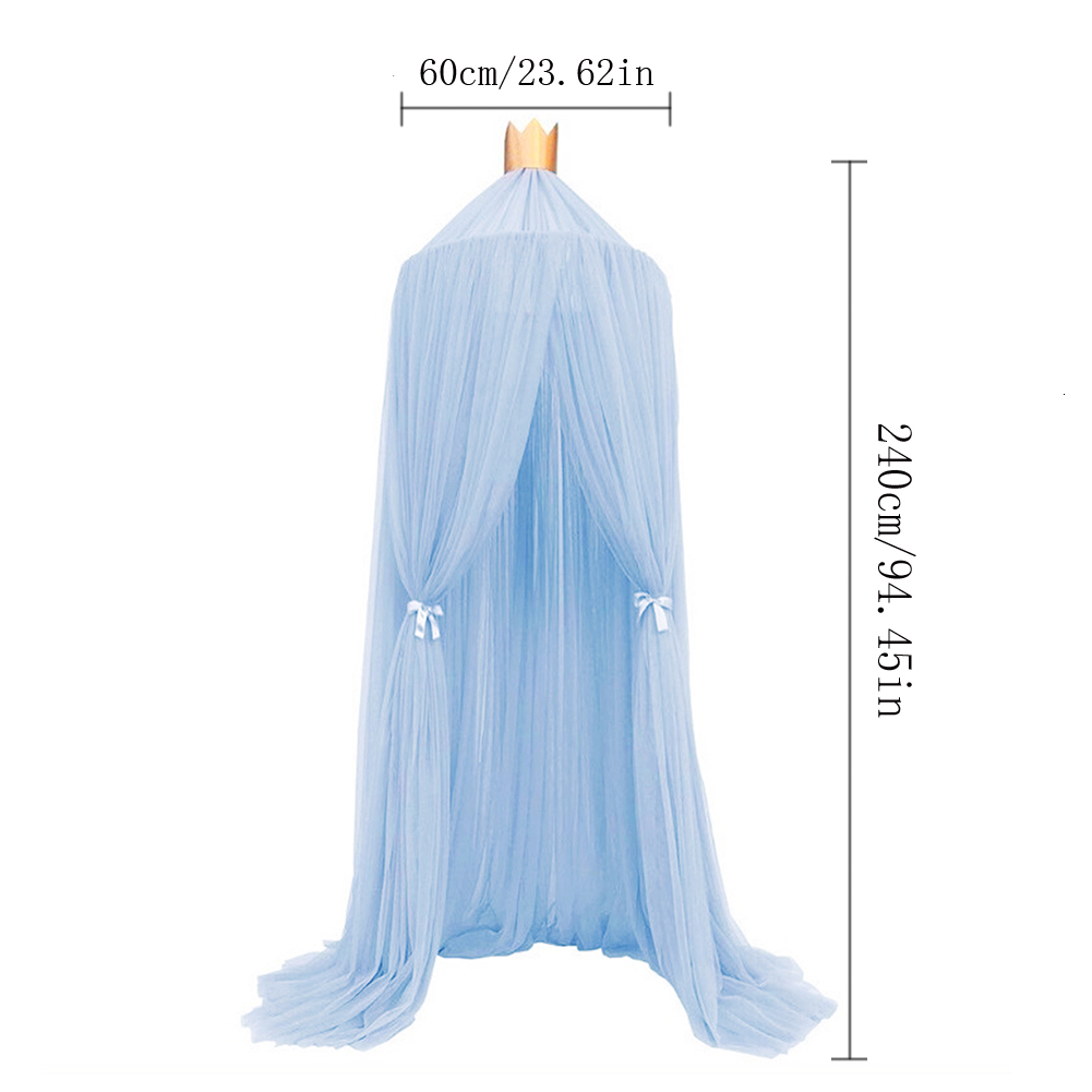Mosquito Net 6 Colors Hanging Kids Baby Bedding Dome Canopy Mosquito Net Princess Bed Girl Room Decoration Bed Canopy Pest control Reject Net 230214