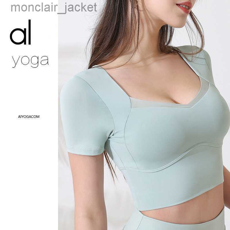 Designer Alos Yoga Short Sleeve Blouse with Chest Pad Top Belly Lifting Hip Yoga Pants Women' Sports T-shirt Summer, White
Designer Alos Yoga Short Sleeve Blouse with Chest Pad Top Belly Lifting Hip Yoga Pants Women' Sports T-shirt Summer, White