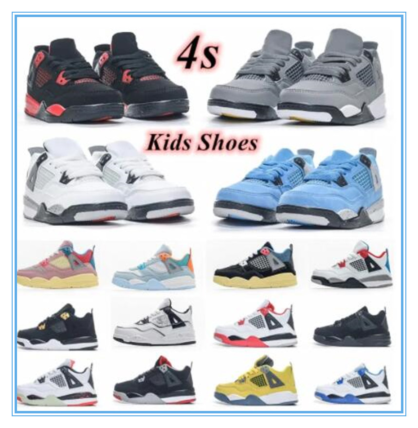 Kids 4s air jordas jordens Basketball Shoes Black cat Toddler TD 4 Red Chicag Boys Girls BasketBall Pour Enfants Athletic Outdoor Sneakers size 24-35
Kids 4s air jordas jordens Basketball Shoes Black cat Toddler TD 4 Red Chicag Boys Girls BasketBall Pour Enfants Athletic Outdoor Sneakers size 24-35