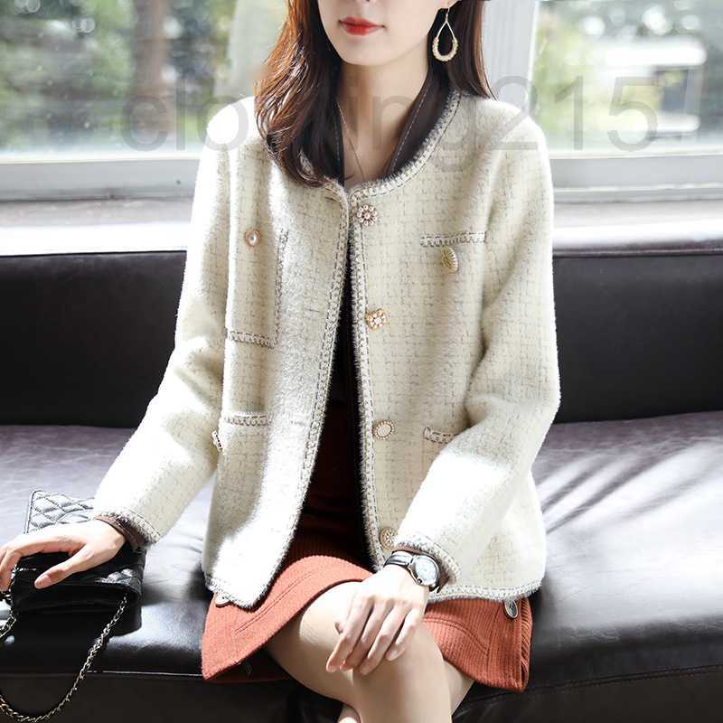 Women's Jackets Designer Knitted cardigan women's 2022 spring and autumn clothing imitation mink knitted sweater jacket with foreign style, White
Women's Jackets Designer Knitted cardigan women's 2022 spring and autumn clothing imitation mink knitted sweater jacket with foreign style, White