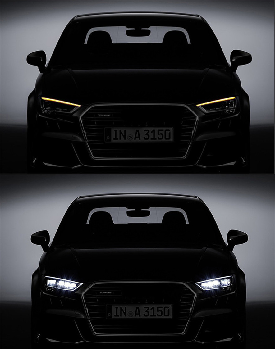 Car Headights for Audi A3 LED Headlight 20 13-20 19 A3 8V Head Lamp Projector Lens DRL Front Light