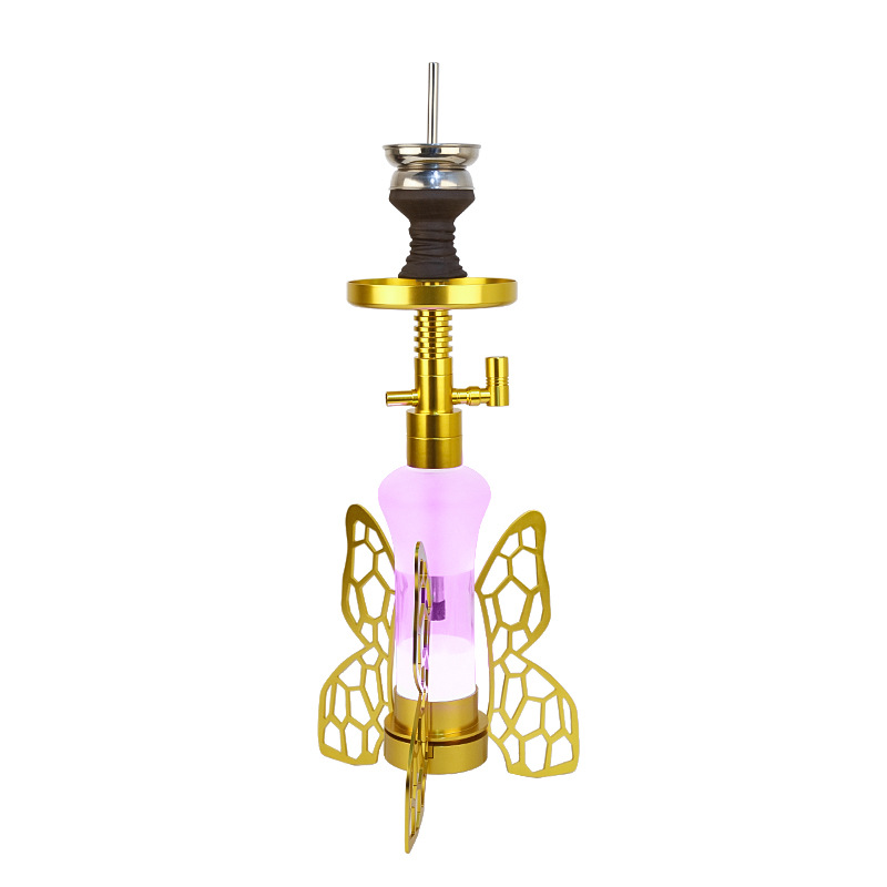 hookah bottle Arab hookahs Butterfly water pipe bong LED3 wings bar finished Shisha Aluminum alloy with glass single pipe
hookah bottle Arab hookahs Butterfly water pipe bong LED3 wings bar finished Shisha Aluminum alloy with glass single pipe