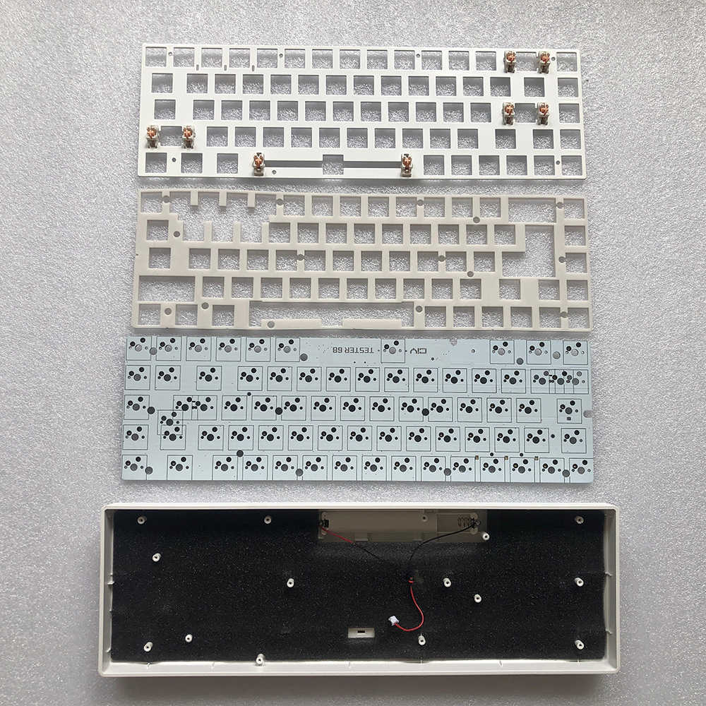 Keyboards ZUOYA TESTER68 customized Mechanical keyboard kit TES68 hot-swappable shaft base axis 2.4G Bluetooth customized wireless keyboar T230215