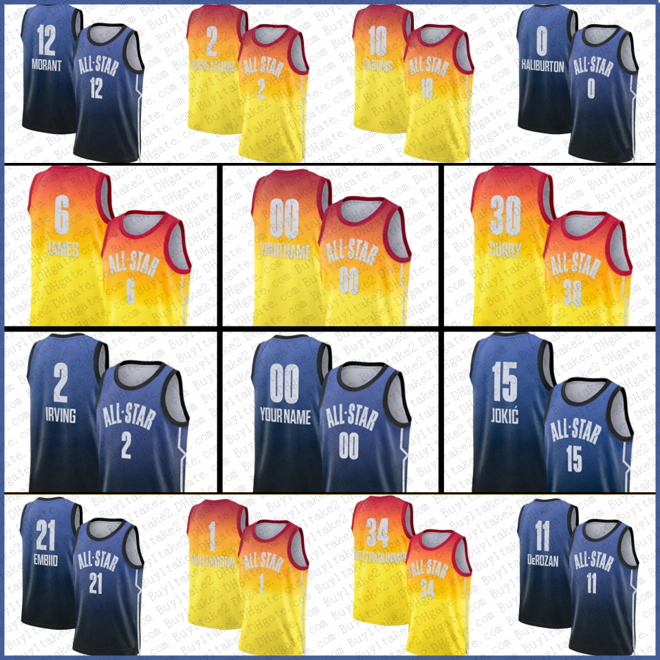 2023 All-Star Custom Basketball Jerseys Kyrie Irving 35 Keven Durant Stephen Curry Lillard Ja Morant Luka Doncic Donovan Mitchell Tyrese Haliburton Embiid Sabonis, Mens
2023 All-Star Custom Basketball Jerseys Kyrie Irving 35 Keven Durant Stephen Curry Lillard Ja Morant Luka Doncic Donovan Mitchell Tyrese Haliburton Embiid Sabonis, Mens