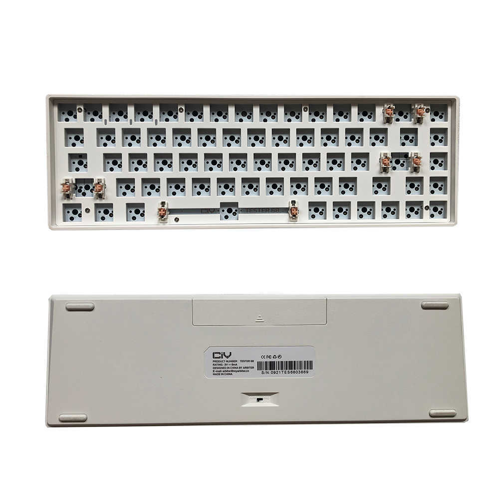 Keyboards ZUOYA TESTER68 customized Mechanical keyboard kit TES68 hot-swappable shaft base axis 2.4G Bluetooth customized wireless keyboar T230215