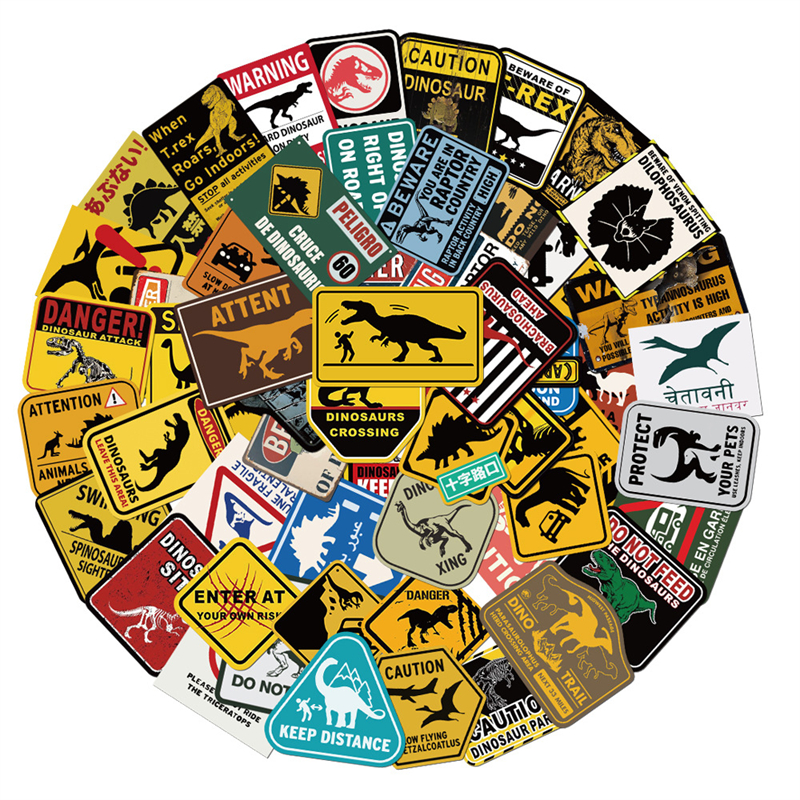 60Pcs Jurassic Sticker Dinosaur Warning Logo Signs Graffiti Kids Toy Skateboard car Motorcycle Bicycle Sticker Decals, Multi colors
60Pcs Jurassic Sticker Dinosaur Warning Logo Signs Graffiti Kids Toy Skateboard car Motorcycle Bicycle Sticker Decals, Multi colors