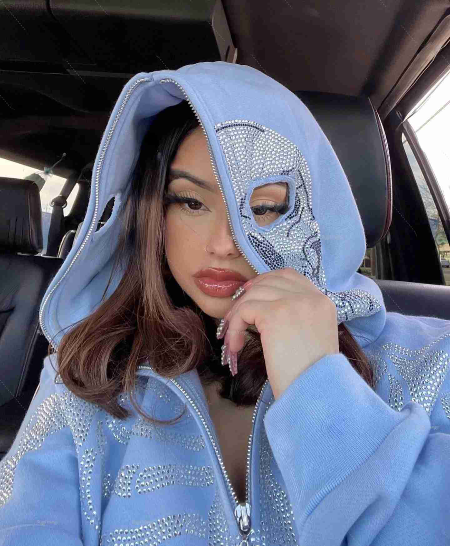 Y2k Hoodie Gothic Harajuku Alt Jackets Clothes Women Streetwear Hoodie Skull Rhinestone Zip Up Hoodies Grunge Oversized Sweatshirt, Blue
Y2k Hoodie Gothic Harajuku Alt Jackets Clothes Women Streetwear Hoodie Skull Rhinestone Zip Up Hoodies Grunge Oversized Sweatshirt, Blue