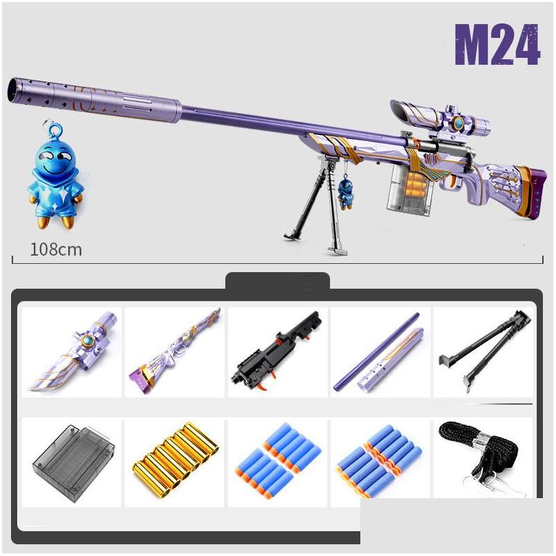 Gun Toys Awm M24 98K Toy Shell Throwing Soft Sniper Rifle Pneumatic Blaster Pistol For Kid Adts Cosplay Props Cs Fighting Go Drop De Dhs48
Gun Toys Awm M24 98K Toy Shell Throwing Soft Sniper Rifle Pneumatic Blaster Pistol For Kid Adts Cosplay Props Cs Fighting Go Drop De Dhs48