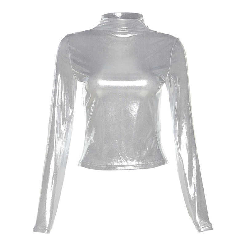 Women's T-Shirt 2023 Women's Spring summer T-shirt New Top Fashion shirts Bright Gold Stamping Long Sleeve Pullover Slim