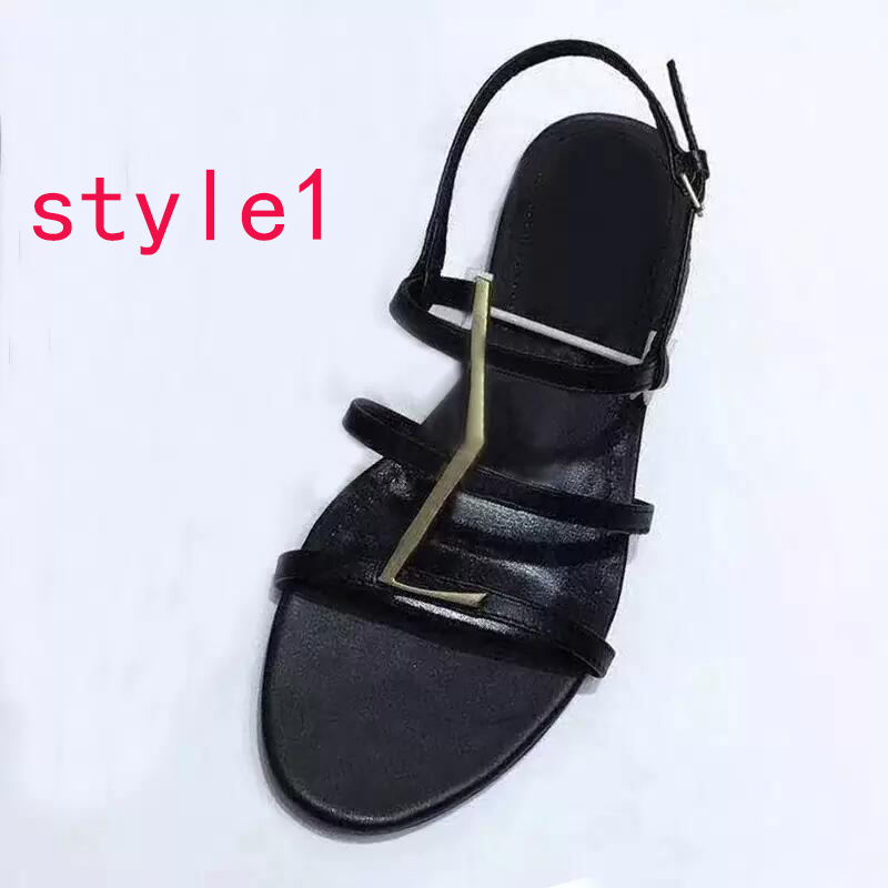 621s Sandals Summer Beach Sandal designer shoes Roman lady sandals fashion Leather Ladies flat shoe Loafers Metal Button Sexy Banquet Women SHoes Large, Style 1
621s Sandals Summer Beach Sandal designer shoes Roman lady sandals fashion Leather Ladies flat shoe Loafers Metal Button Sexy Banquet Women SHoes Large, Style 1