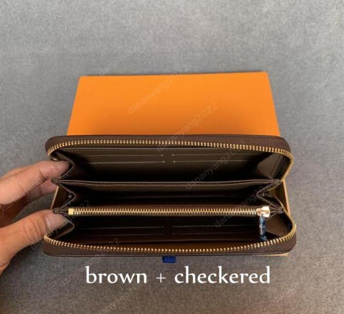 Designer ZIPPY WALLET Soft Leather Mens Womens Iconic textured Fashion Long Zipper Wallets Coin Purse Card Case Holder 60017
