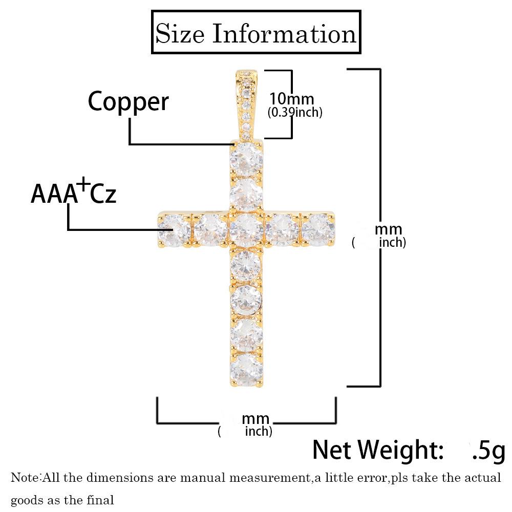 Shining Diamond Stone Pendants Necklace Jewelry Platinum Plated Men Women Lover Gift Couple Religious Jewelry