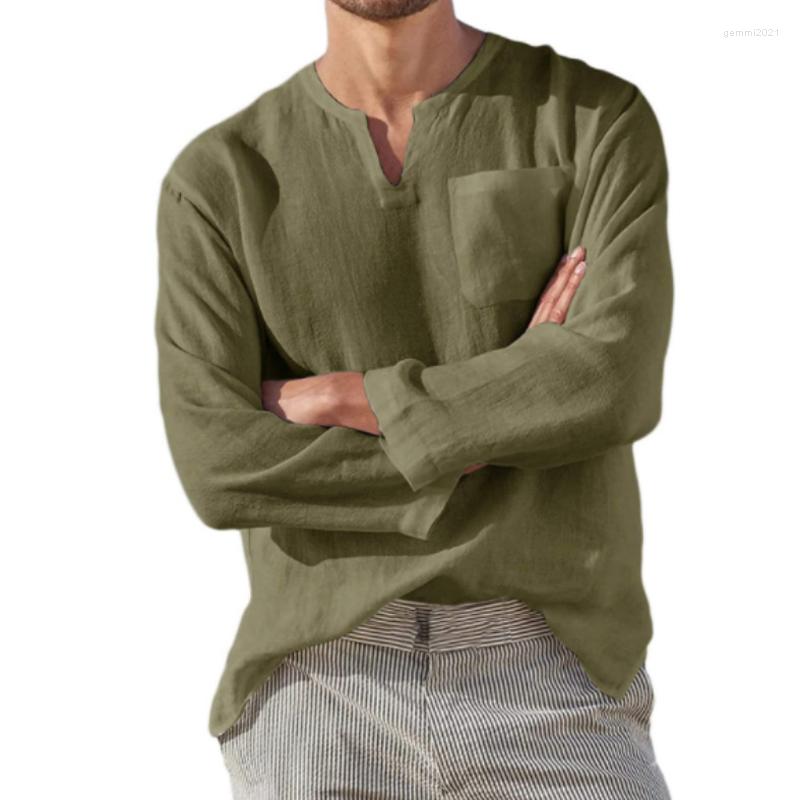Men' T Shirts Men Cotton Linen T-shirts Long Sleeve Solid Color V Neck Blouse Casual Autumn Top, 07
Men' T Shirts Men Cotton Linen T-shirts Long Sleeve Solid Color V Neck Blouse Casual Autumn Top, 07
