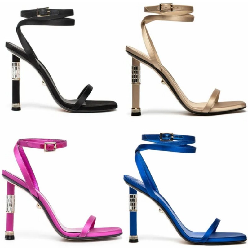 Sandals Alevi Milano high-heeled shoes crystal-spool designers party Dress shoe Metal Cylindrical Heel Buckle Luxury Sexy Fashion Women's, As pic
Sandals Alevi Milano high-heeled shoes crystal-spool designers party Dress shoe Metal Cylindrical Heel Buckle Luxury Sexy Fashion Women's, As pic