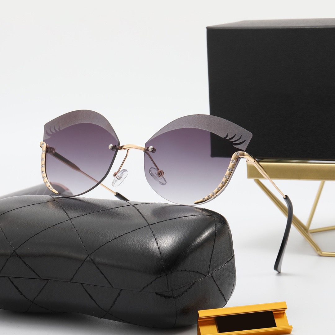 2023 new fashion design rimless cat eye sunglasses anti-UV trend boom 
2023 new fashion design rimless cat eye sunglasses anti-UV trend boom