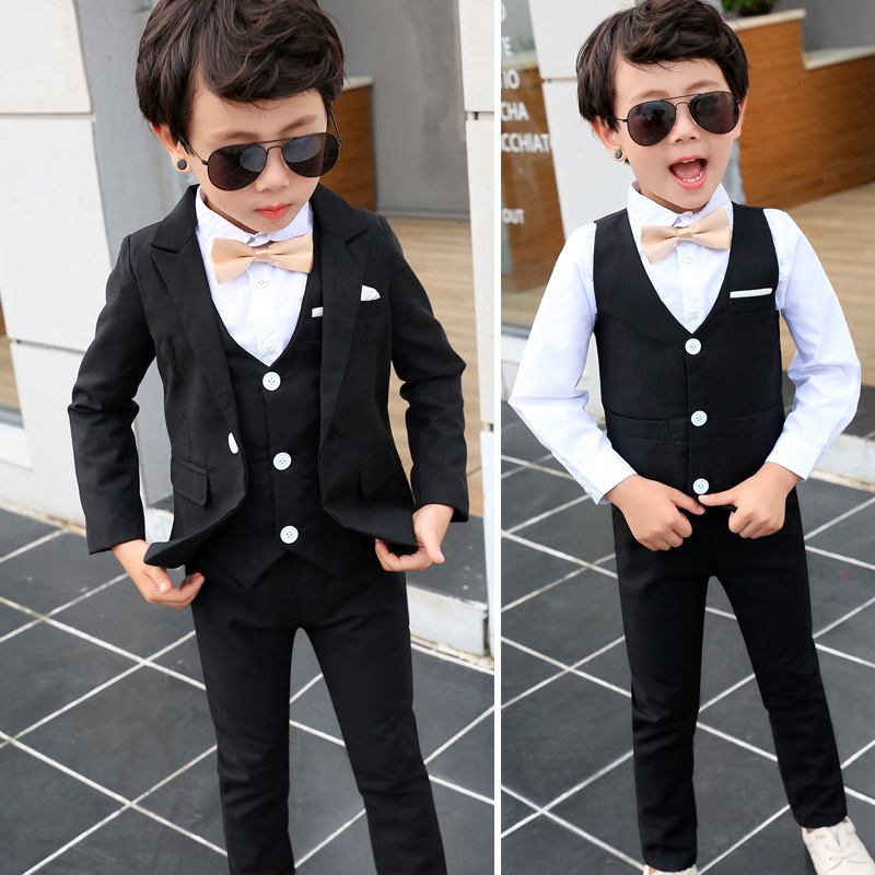 Suits Kids Royal Blue Wedding Suit For Boys Birthday Pography Dress Child Red Blazer School Performance Party Prom Clothing Set 230216