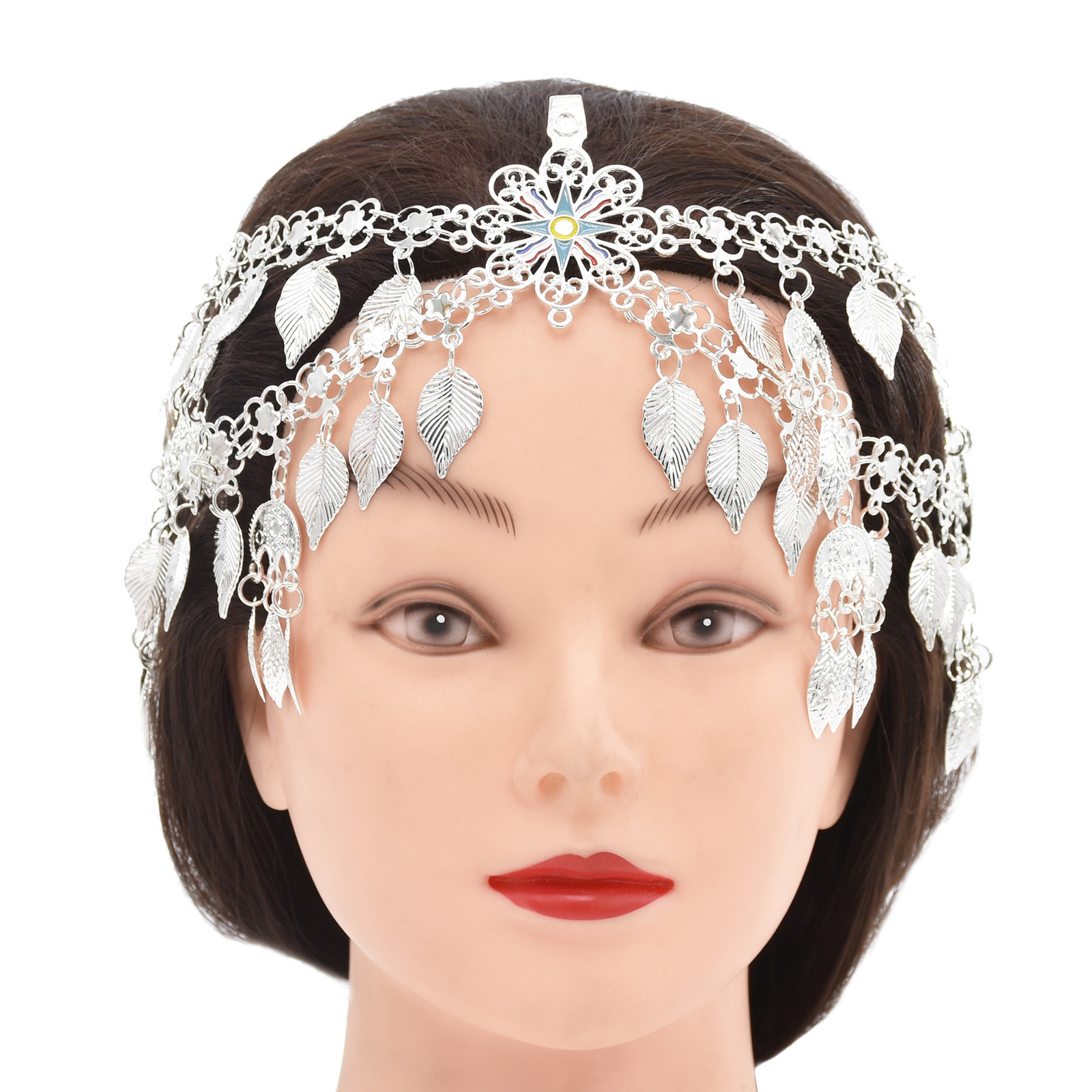Wedding Hair Jewelry Multilayer Silver Leaf Tassel Ethnic Headpiece Accessories Classic Afghan Turkey Semitic Assyrian Flag Women's 230216
Wedding Hair Jewelry Multilayer Silver Leaf Tassel Ethnic Headpiece Accessories Classic Afghan Turkey Semitic Assyrian Flag Women's 230216