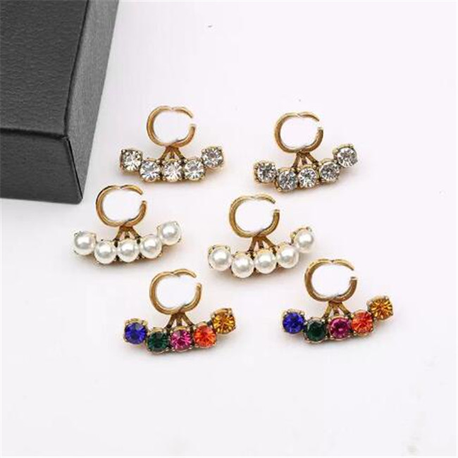 Shiny Colorful Diamond Stud Earring Pearl Letter Earrings Women Designer Earrings Brand Charm Earring Rhinestone Korean Charm Studs
Shiny Colorful Diamond Stud Earring Pearl Letter Earrings Women Designer Earrings Brand Charm Earring Rhinestone Korean Charm Studs