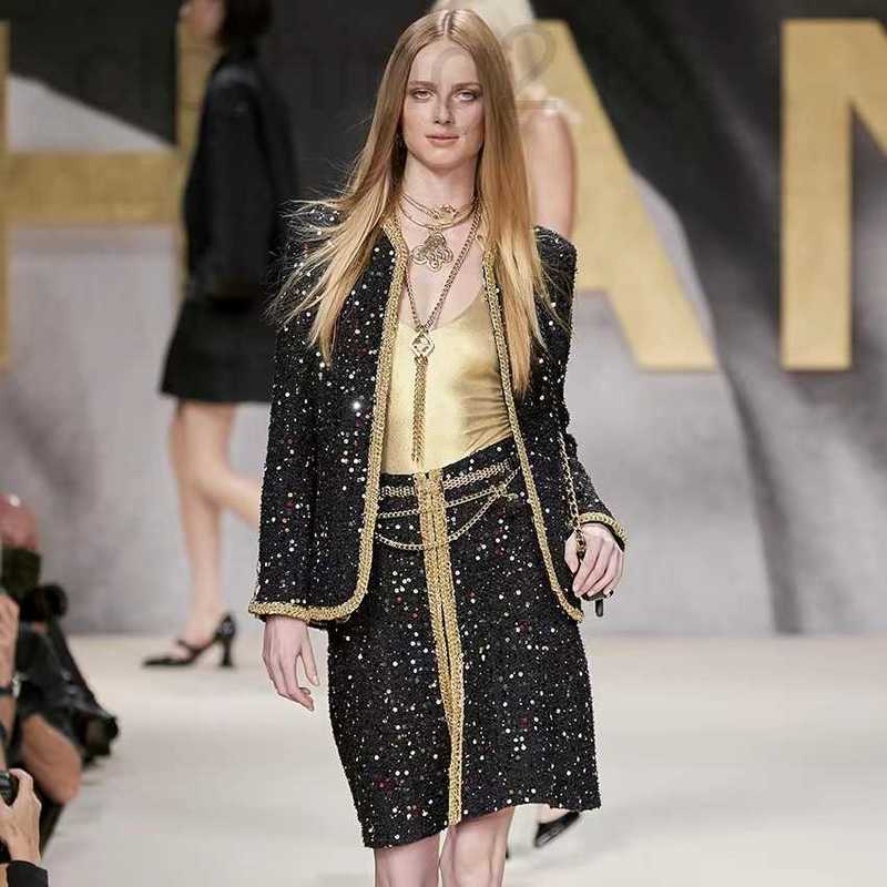 Two Piece Dress Designer tweed jacket Chan women' autumn winter western suit designer spring high quality coat 68RH, Logo-chan
Two Piece Dress Designer tweed jacket Chan women' autumn winter western suit designer spring high quality coat 68RH, Logo-chan