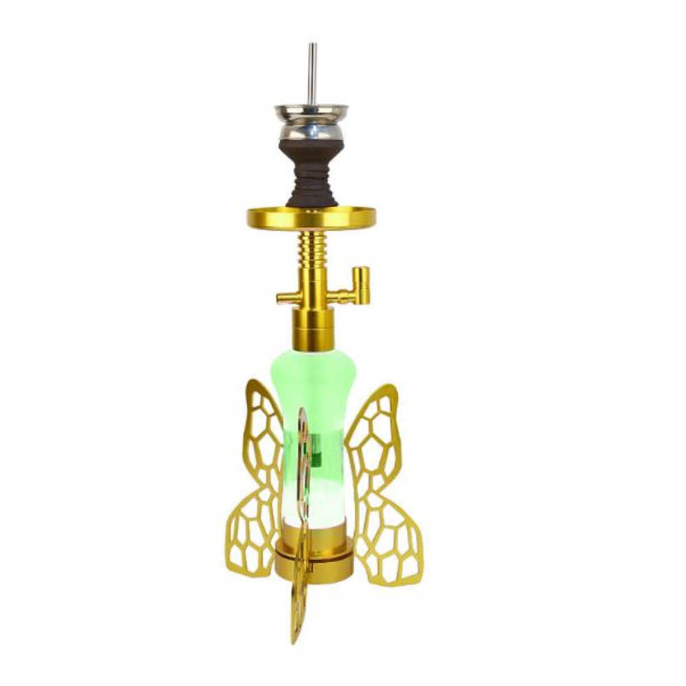 hookah bottle Arab hookahs Butterfly water pipe bong LED3 wings bar finished Shisha Aluminum alloy with glass single pipe
hookah bottle Arab hookahs Butterfly water pipe bong LED3 wings bar finished Shisha Aluminum alloy with glass single pipe