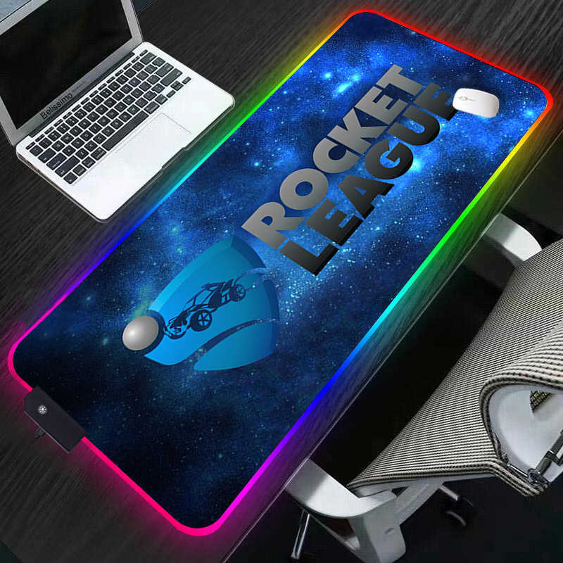 Mouse Pads Wrist Rests RGB Rocket League Mouse Pad Gamer Computer Large 900x400 XXL For Desk mat Keyboard E-sports gaming accessories mousepad 30x60 T