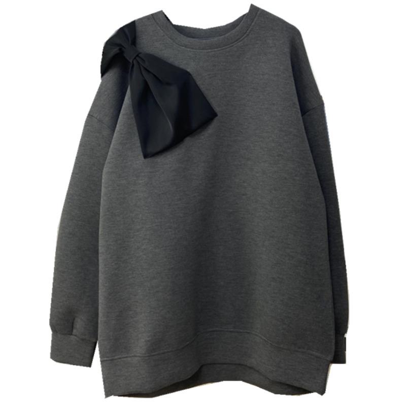 Women's Hoodies & Sweatshirts 2023 Autumn Winter Fashion Female Gray Round Neck Minimalist Long-sleeved Pullover Solid Color Bow Tops C781, Gray regullar
Women's Hoodies & Sweatshirts 2023 Autumn Winter Fashion Female Gray Round Neck Minimalist Long-sleeved Pullover Solid Color Bow Tops C781, Gray regullar
