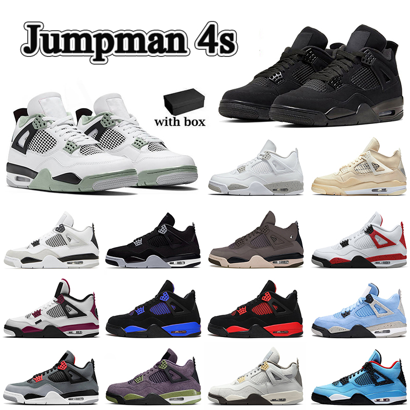 With Box Men Women Basketball Shoes Jumpman 4 Seafoam 4s Red Thunder Sneakers Military Black Cat Fire Red Sail White Oreo Pure Money University Bred Mens Trainers us 13, A61 military black 40-47
With Box Men Women Basketball Shoes Jumpman 4 Seafoam 4s Red Thunder Sneakers Military Black Cat Fire Red Sail White Oreo Pure Money University Bred Mens Trainers us 13, A61 military black 40-47