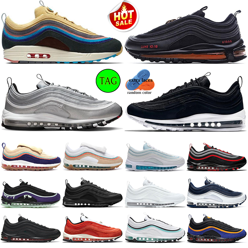 Classic Running Shoes 97 97s Sports Sneakers Triple Black White Silver Bullet Sean Wotherspoon Obsidian Celestial Gold MSCHF X INRI Jesus Designer Mens Trainers, #8
Classic Running Shoes 97 97s Sports Sneakers Triple Black White Silver Bullet Sean Wotherspoon Obsidian Celestial Gold MSCHF X INRI Jesus Designer Mens Trainers, #8