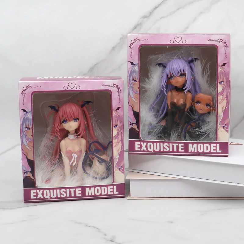 Anime Manga 13CM Anime Action Figure Two-dimensional girl Sexy Swimsuit LuLu Seated Face Swap Model PVC Collection Toys Static Doll With BoxJ230215