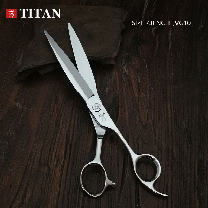 Hair Scissors TITANProfessional hairdressing scissors 7 inch cutting scissors vg10 japanstainless steel salon barber tool 230215 S2563