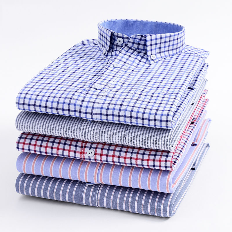Men's Dress Shirts Mens Striped Plaid Oxford Spinning Casual Long Sleeve Shirt Comfortable Breathable Collar Button Design Slim Male Business 230216, Y-5 blue stripe
Men's Dress Shirts Mens Striped Plaid Oxford Spinning Casual Long Sleeve Shirt Comfortable Breathable Collar Button Design Slim Male Business 230216, Y-5 blue stripe