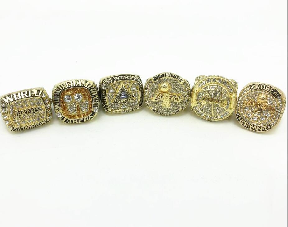 6pcs LK Basketball BRYANT Team champions Championship Ring Set With Wooden Box Trophy Souvenir Men Women Boy Fan Brithday Gift 2022 2023 Hip hop Jewelry Sport Punk