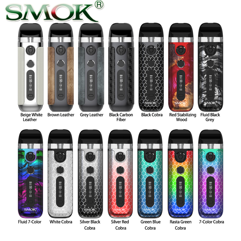 Original SMOK NOVO 5 Pod System Kit 900mAh 30W Max with Novo 5 Meshed 0.7ohm Cartridge 2ml Top Filling Button/Air Draw Design, Standard version
Original SMOK NOVO 5 Pod System Kit 900mAh 30W Max with Novo 5 Meshed 0.7ohm Cartridge 2ml Top Filling Button/Air Draw Design, Standard version