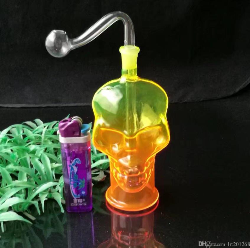 Smoking Pipes Color spray skull bone pot ,Wholesale Bongs Oil Burner Glass Pipes Water Pipes Glass Pipe Oil Rigs Smoking