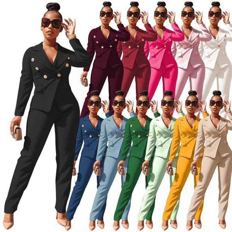 2023womens Designer Clothing Spring Tracksuits Two Piece Pants Set Office Lady Lapel Double Row Button Coat Jacket Straight Trousers Suit, Wine
2023womens Designer Clothing Spring Tracksuits Two Piece Pants Set Office Lady Lapel Double Row Button Coat Jacket Straight Trousers Suit, Wine