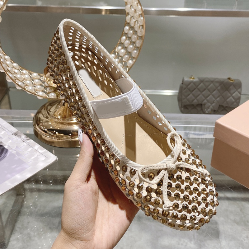 Pleated Ballet Dress Shoes designer crystal Rhinestone Classic bow decoration Sheepskin Satin flat heel comfortable Round head womens Dancing shoe, Pink satin+drill rod
Pleated Ballet Dress Shoes designer crystal Rhinestone Classic bow decoration Sheepskin Satin flat heel comfortable Round head womens Dancing shoe, Pink satin+drill rod