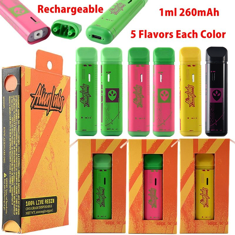 Alien Labs Live Resin Rechargeable Disposable Vape Pen 1000mg 1 Gram 1ml Empty Pods AlienLabs 260mAh Battery Green Yellow Pink Black Starter Kits Thick Oil 5 Flavors
Alien Labs Live Resin Rechargeable Disposable Vape Pen 1000mg 1 Gram 1ml Empty Pods AlienLabs 260mAh Battery Green Yellow Pink Black Starter Kits Thick Oil 5 Flavors