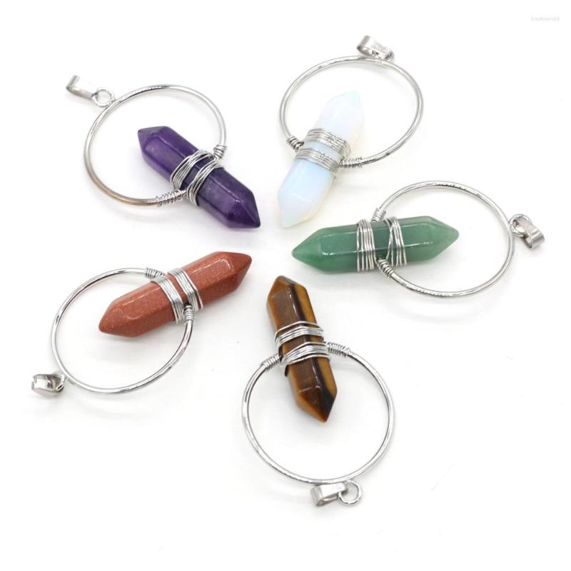 Pendant Necklaces Natural Stone Pink Quartz Hexagonal Point Reiki Pendulum Charms For DIY Necklace Jewelry Making Gift 37x60mm
Pendant Necklaces Natural Stone Pink Quartz Hexagonal Point Reiki Pendulum Charms For DIY Necklace Jewelry Making Gift 37x60mm